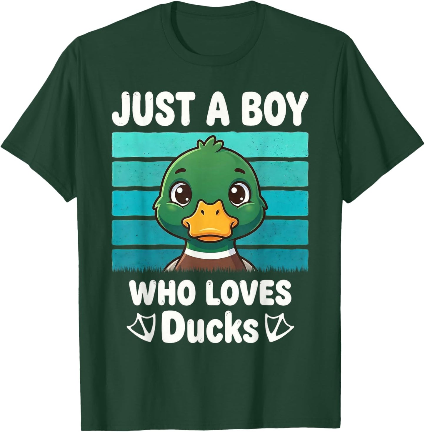 Just a Boy Who Loves Ducks Funny Duck Lover Kids Boys T-Shirt - T-Shirt | Forest