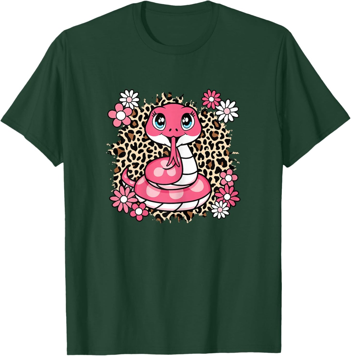Cute Snake Lover Women Girls Kids T-Shirt - T-Shirt | Forest