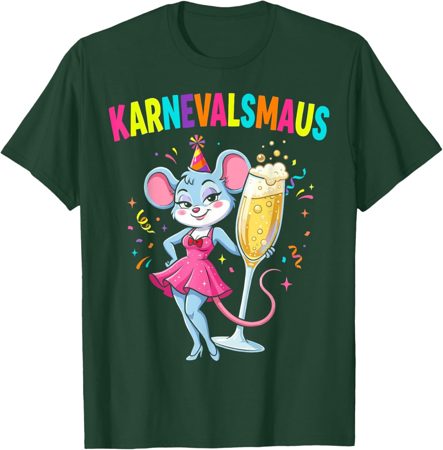 Carnival Mouse Women's Costume Replacement Cologne Carnival T-Shirt - T-Shirt | Forest