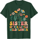 Sister Of The Little Wildflower Birthday Party Baby Shower T-Shirt - T-Shirt | Forest