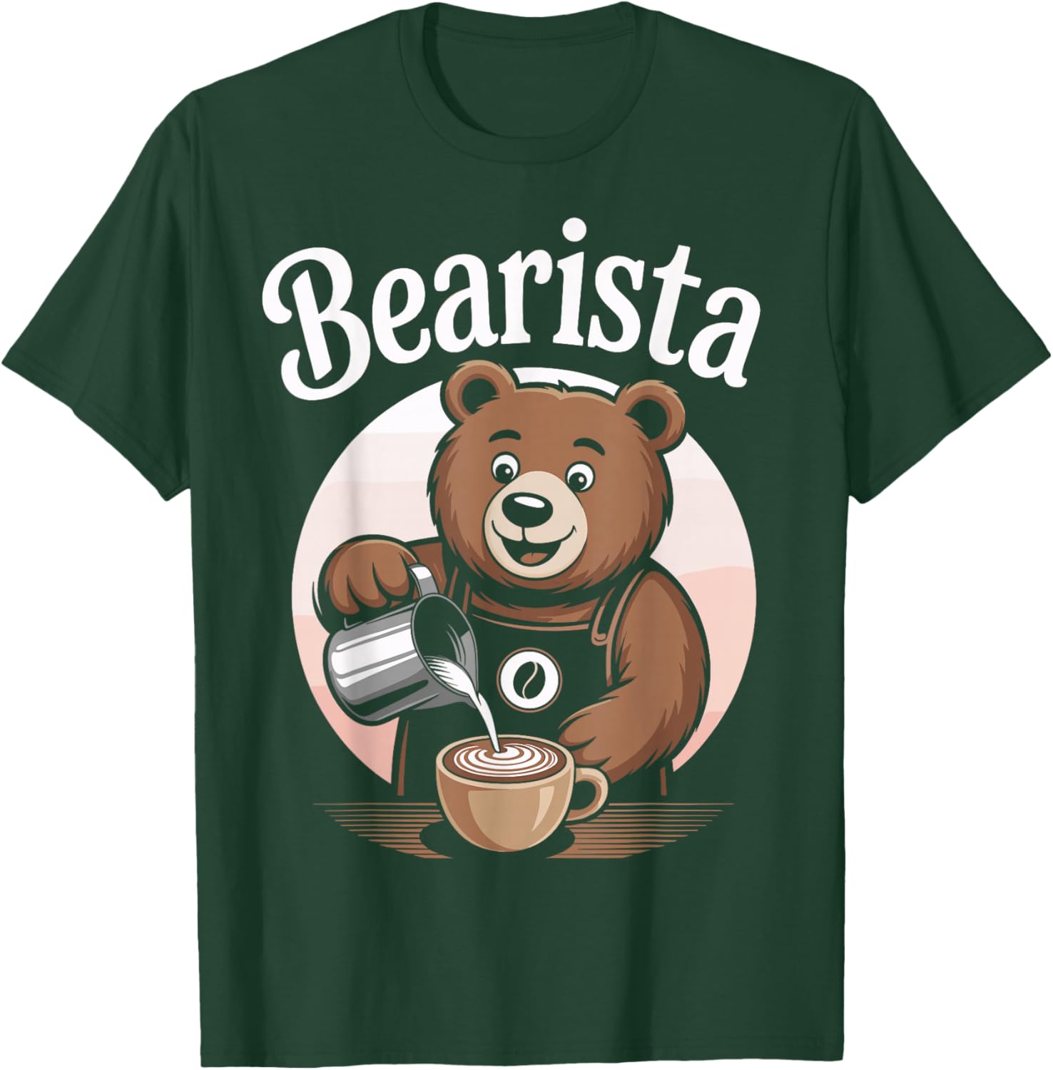 Bearista Bear Funny Coffee Barista T-Shirt - T-Shirt | Forest