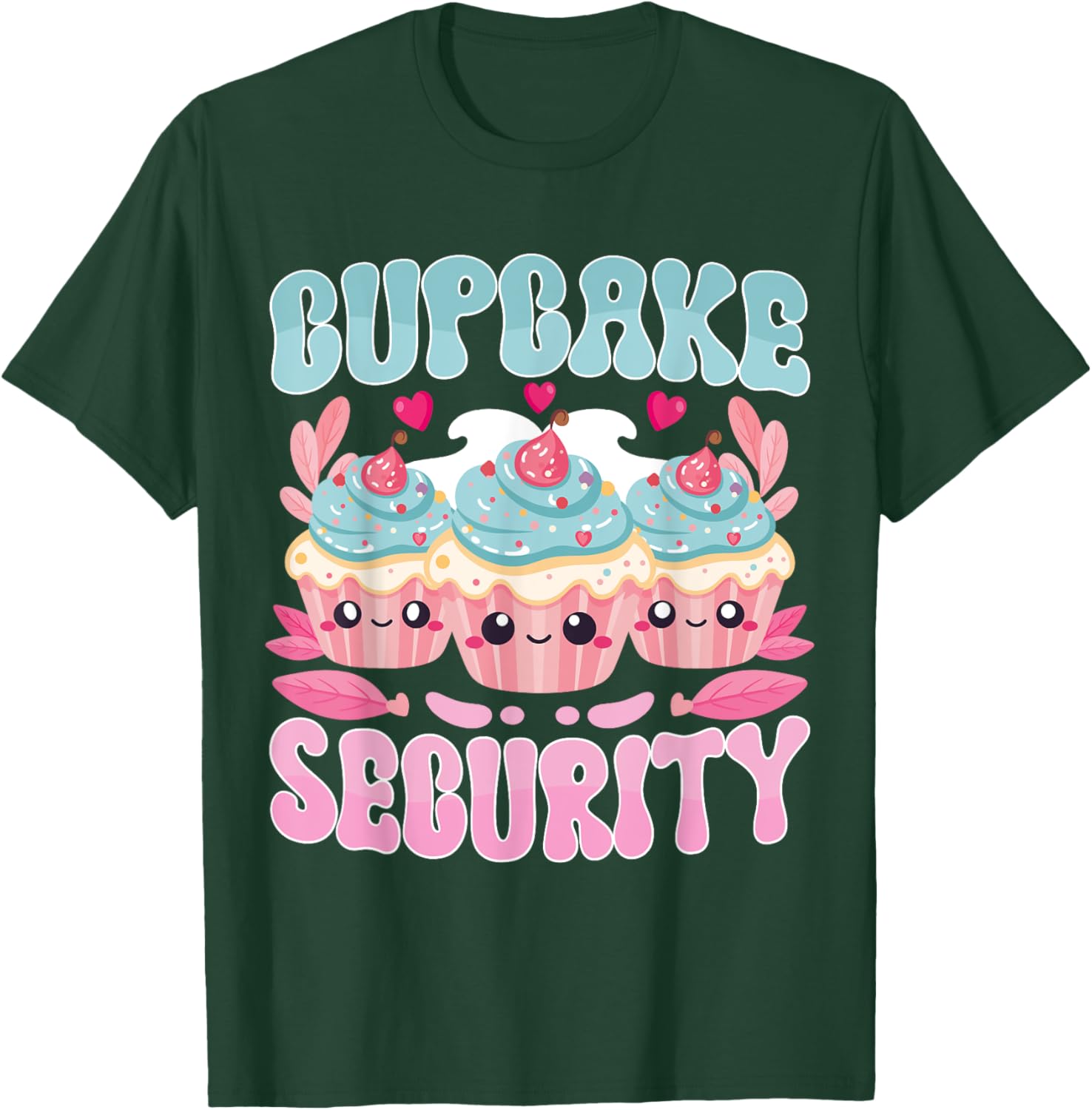 Cute Kawaii Dessert Cupcake Security Pastry Chef T-Shirt - T-Shirt | Forest