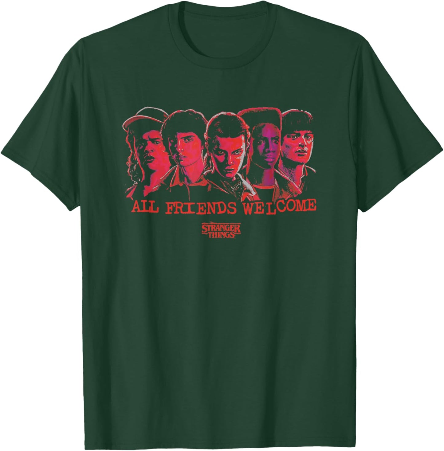 Stranger Things Eleven Mike Dustin Lucas Will T-Shirt - T-Shirt | Forest