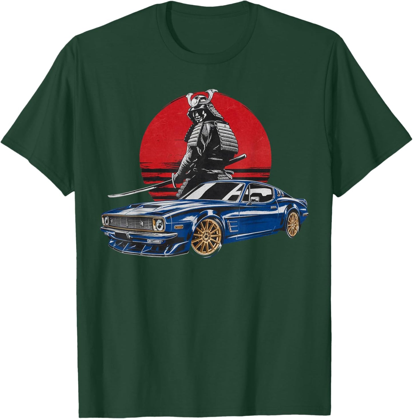 Retro Vintage Japanese Warrior JDM Ride Legendary Race Car T T-Shirt - T-Shirt | Forest