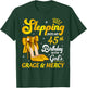 Stepping Into My 45 Years Old Birthday Queen Heels Bday T-Shirt - T-Shirt | Forest