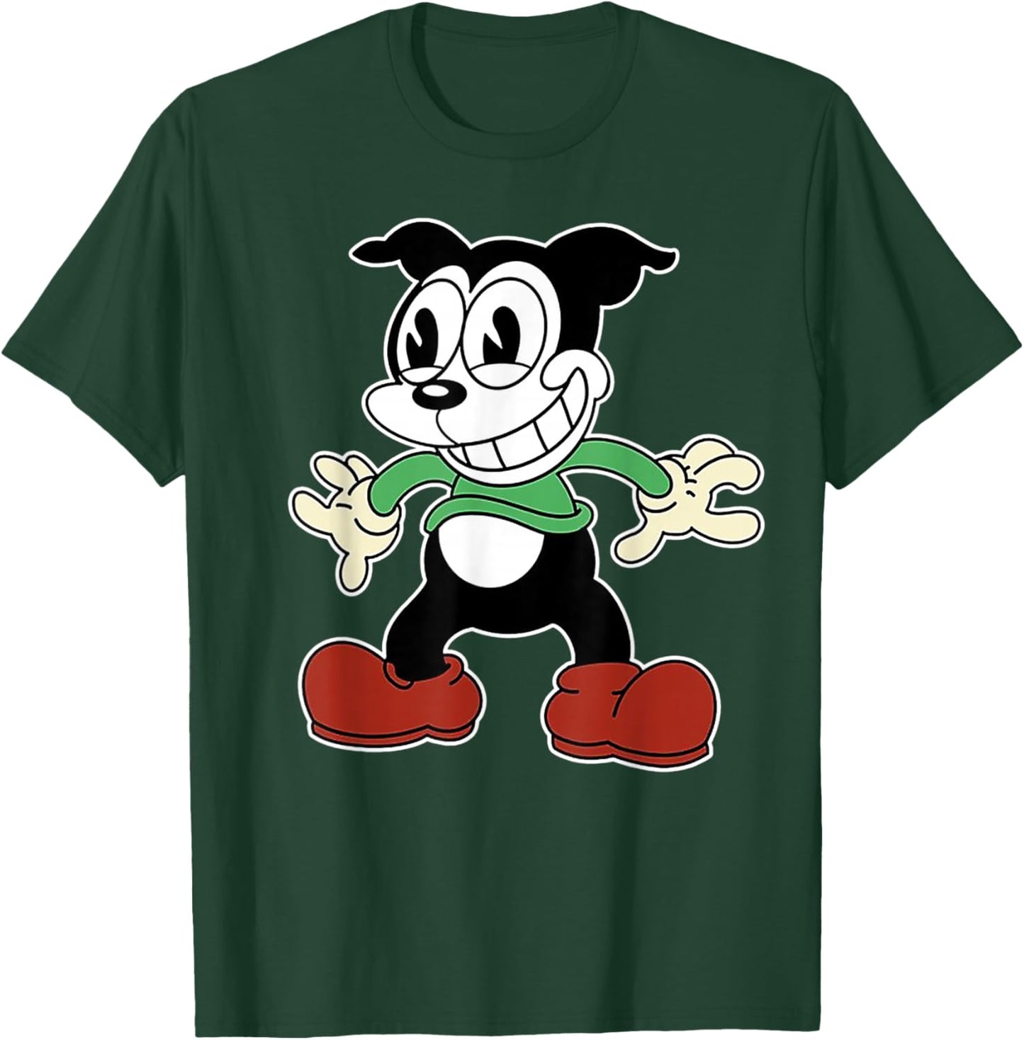 Dessin animé Vintage Happy Dog T-Shirt - T-Shirt | Forest
