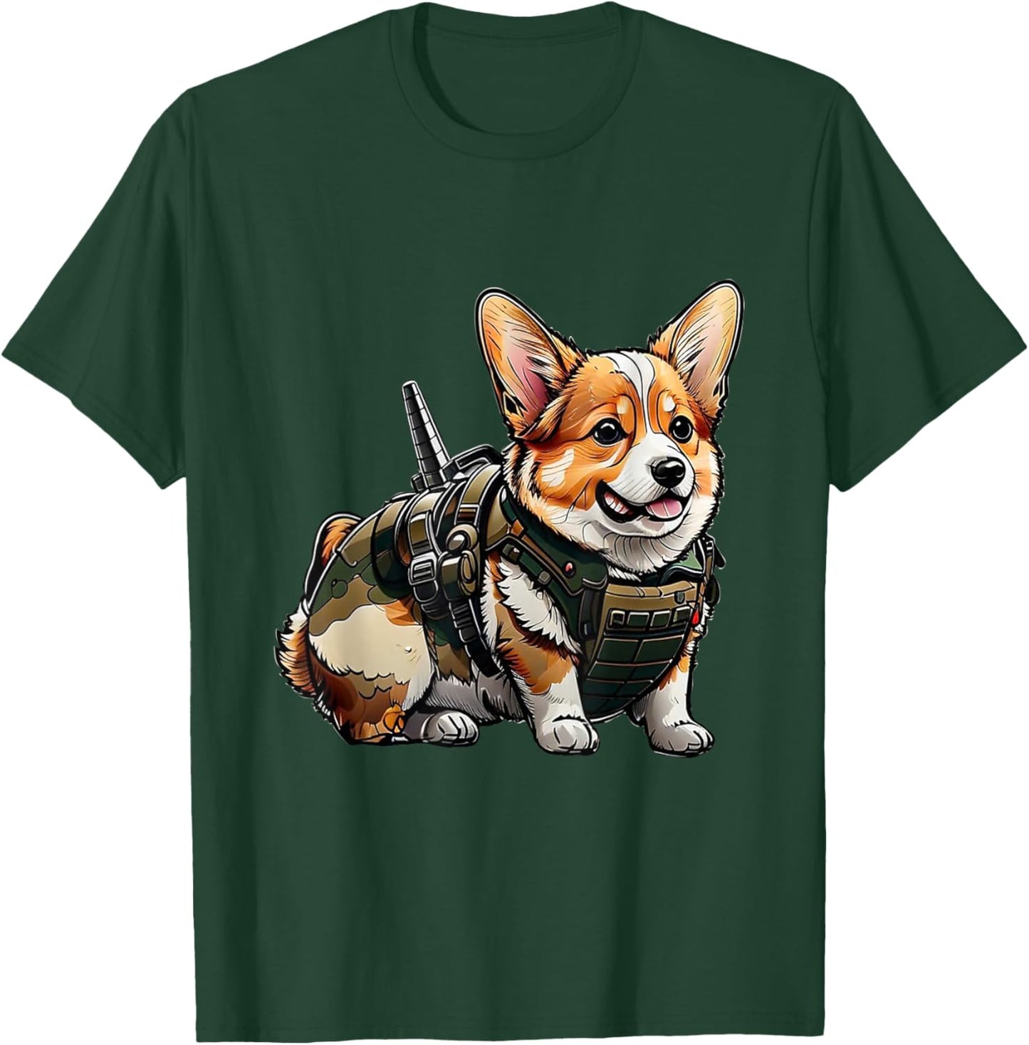 Tactical Corgi Funny Women Kids T-Shirt - T-Shirt | Forest