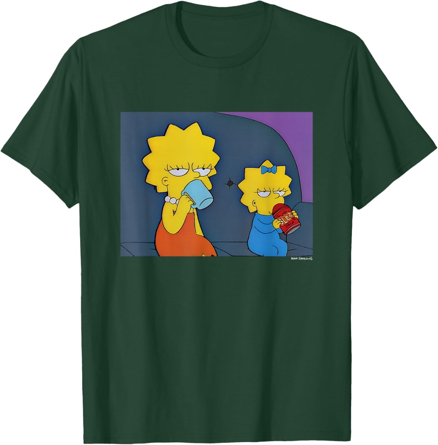 The Simpsons Lisa & Maggie Morning Mood Panel T-Shirt - T-Shirt | Forest