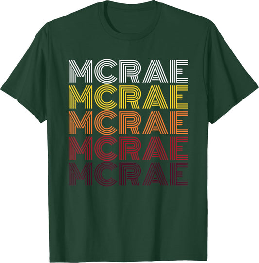Retro Mcrae First Name Personalized Mcrae 70's T-Shirt - T-Shirt | Forest