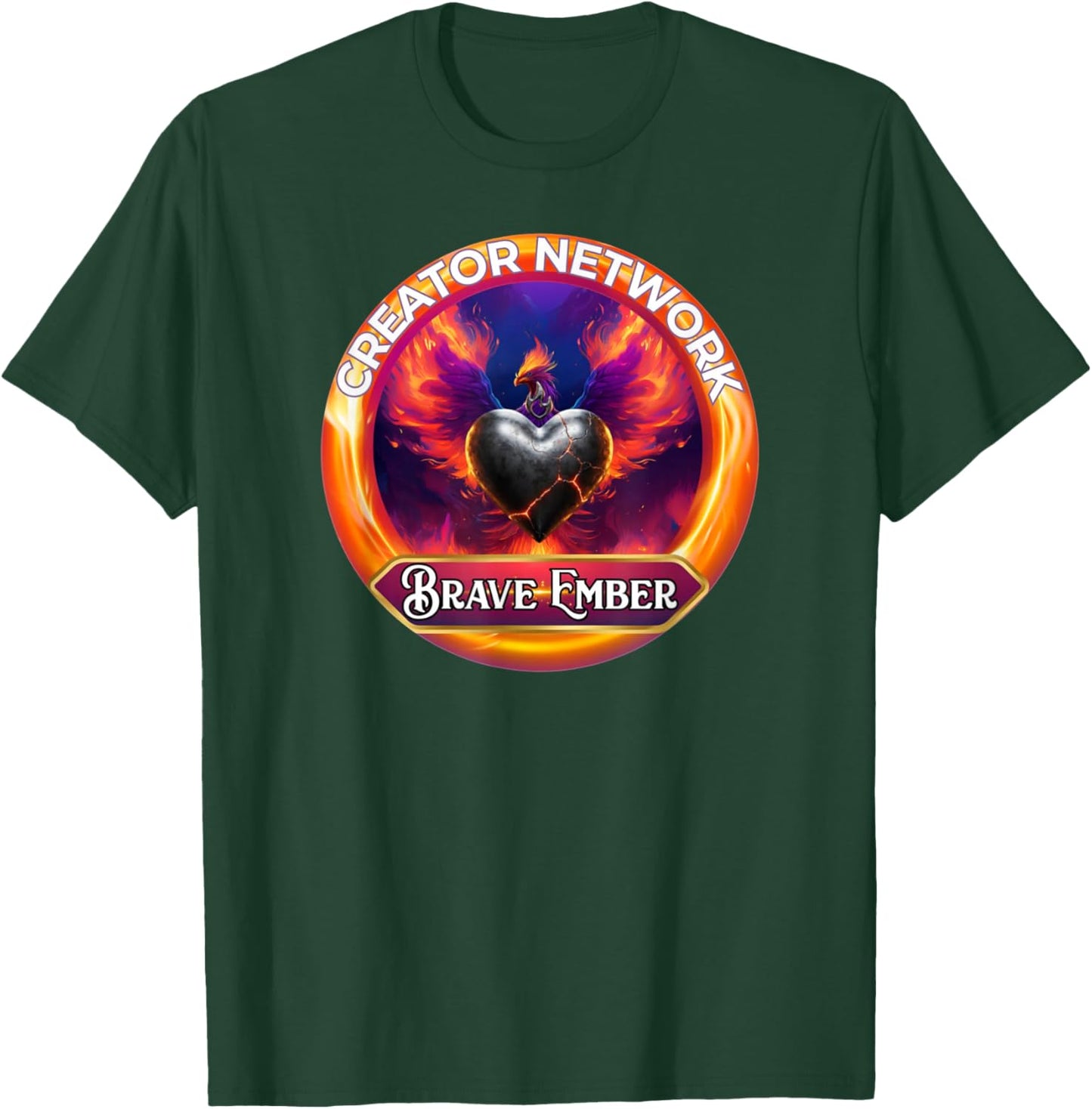 Brave Ember Live Creator Network Apparel T-Shirt - T-Shirt | Forest