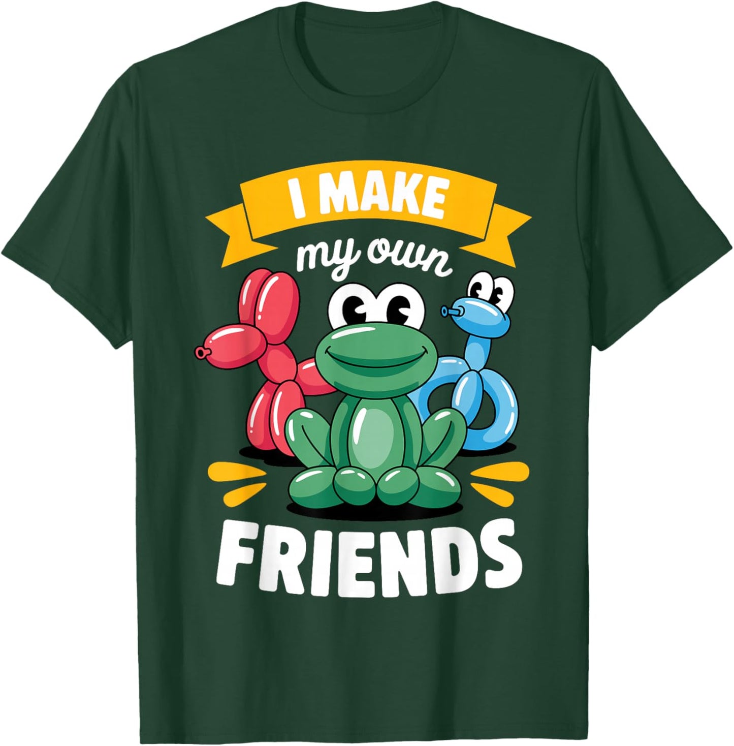 Balloon Artist Art Women Modelling Balloon Twisting T-Shirt - T-Shirt | Forest