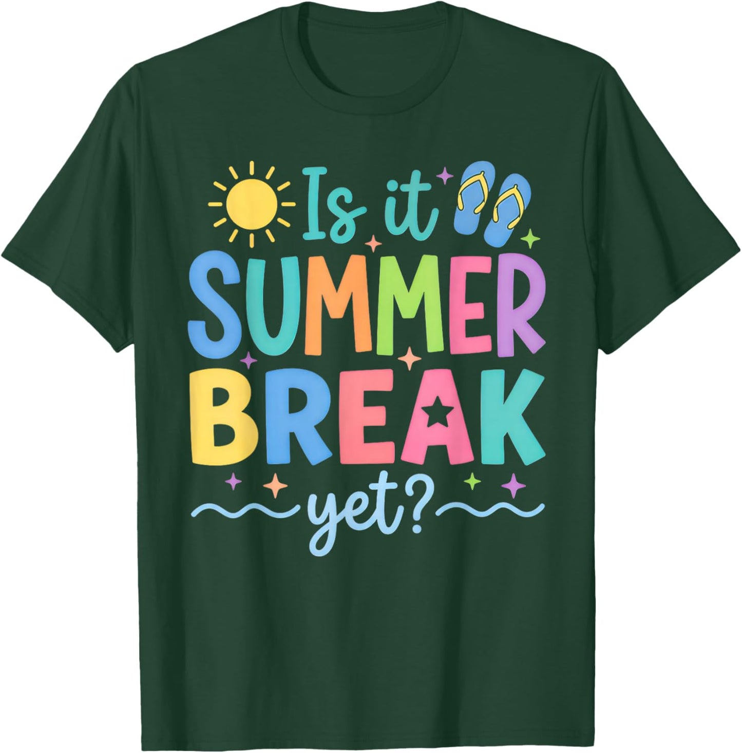 Funny Teacher Last Day School Summer Vacation Mood Humor T-Shirt - T-Shirt | Forest
