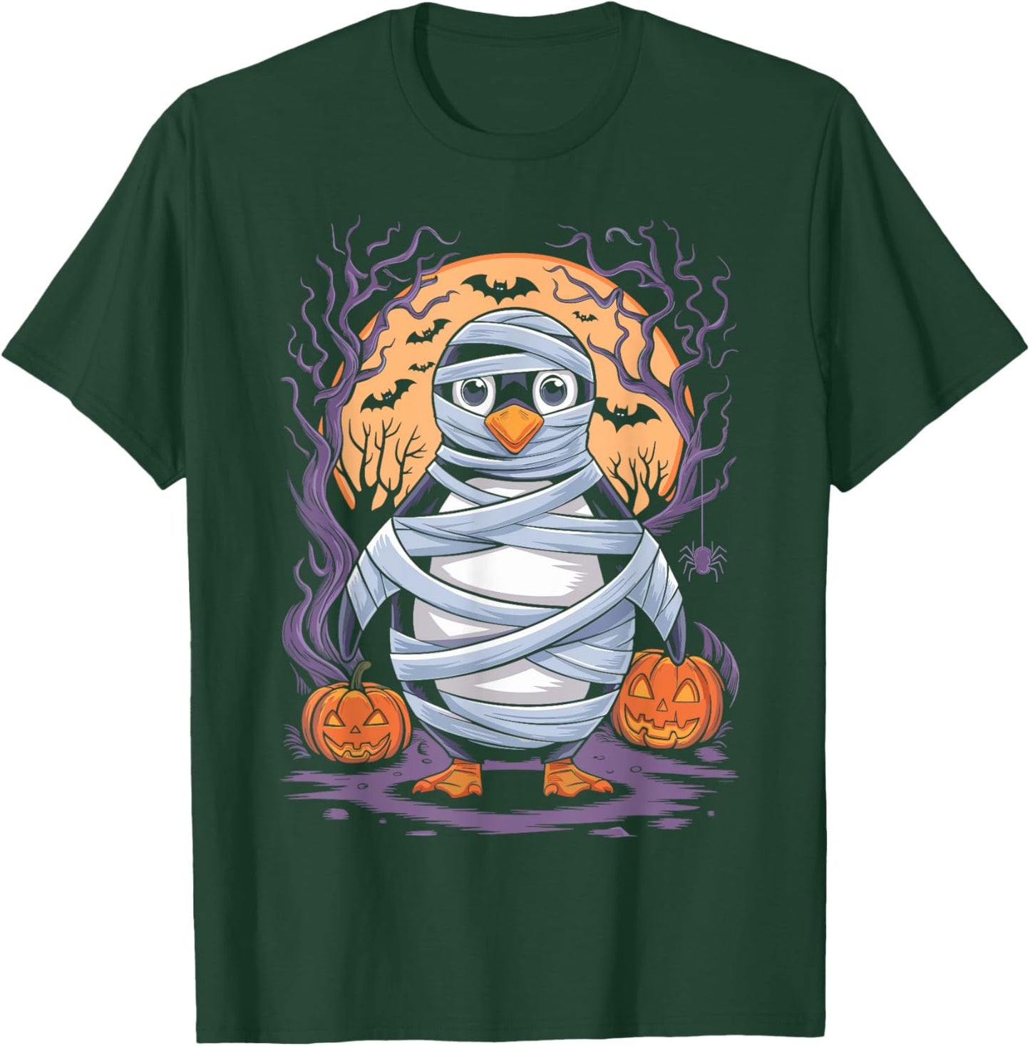Funny Mummy Penguin Lovers Spooky Halloween Costume T-Shirt - T-Shirt | Forest
