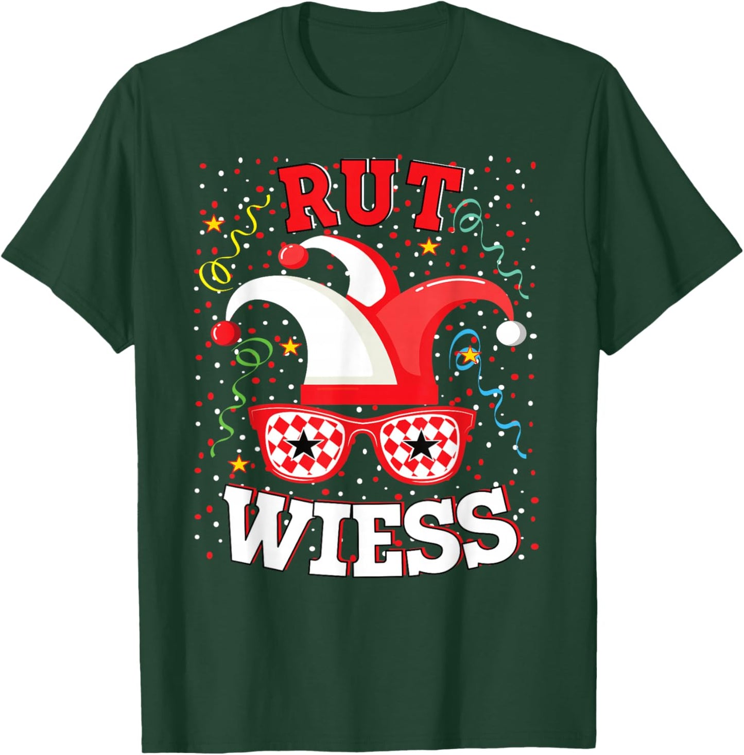 Köln Rut und Wiess Rot Weiss Karneval Kölsch Faschingskostüm T-Shirt - T-Shirt | Forest