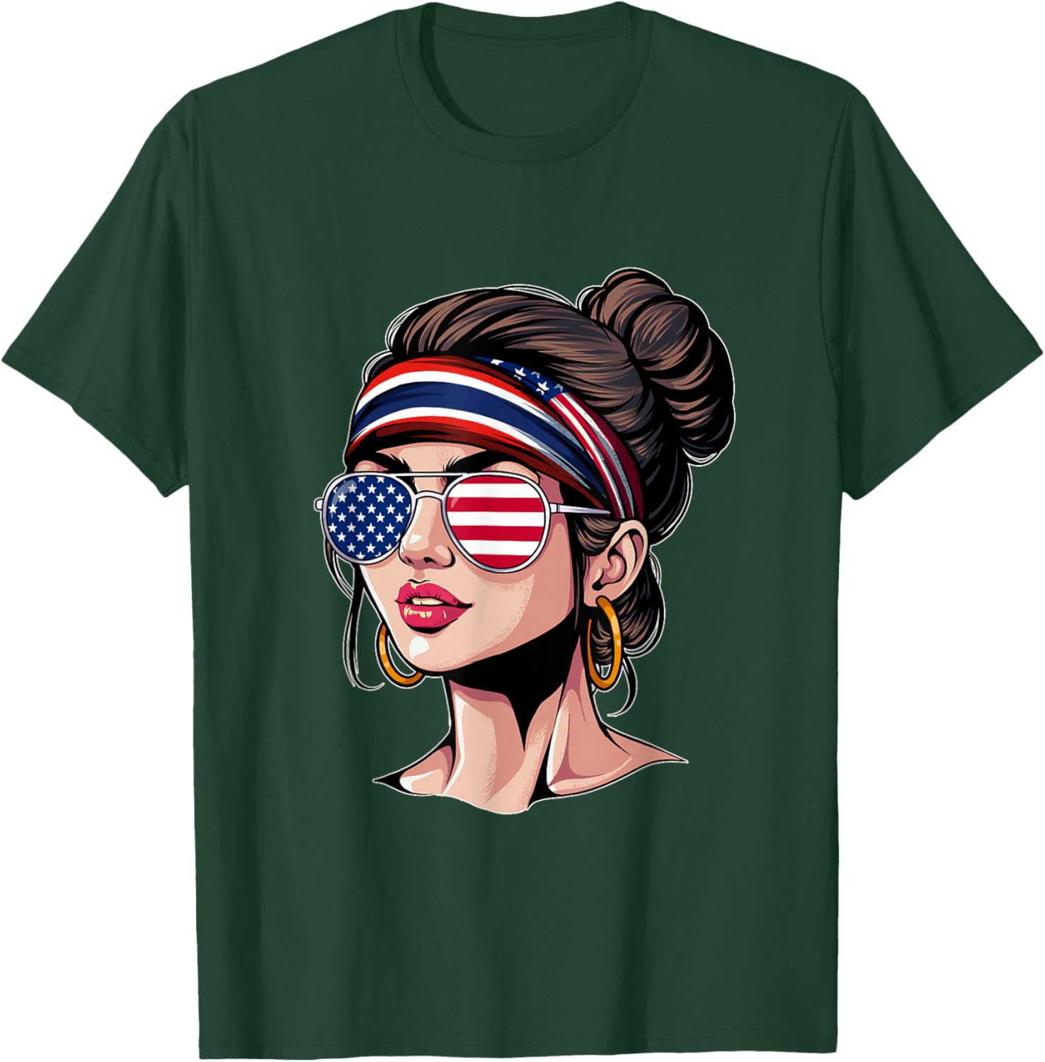 Half American Thai Girl USA Thailand Flag T-Shirt - T-Shirt | Forest