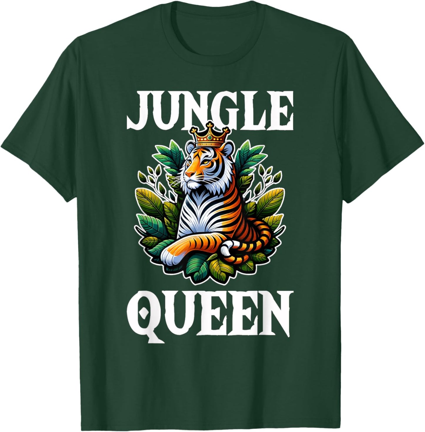 Jungle Queen Wild Animal Lover Wildlife Nature Graphic T-Shirt - T-Shirt | Forest