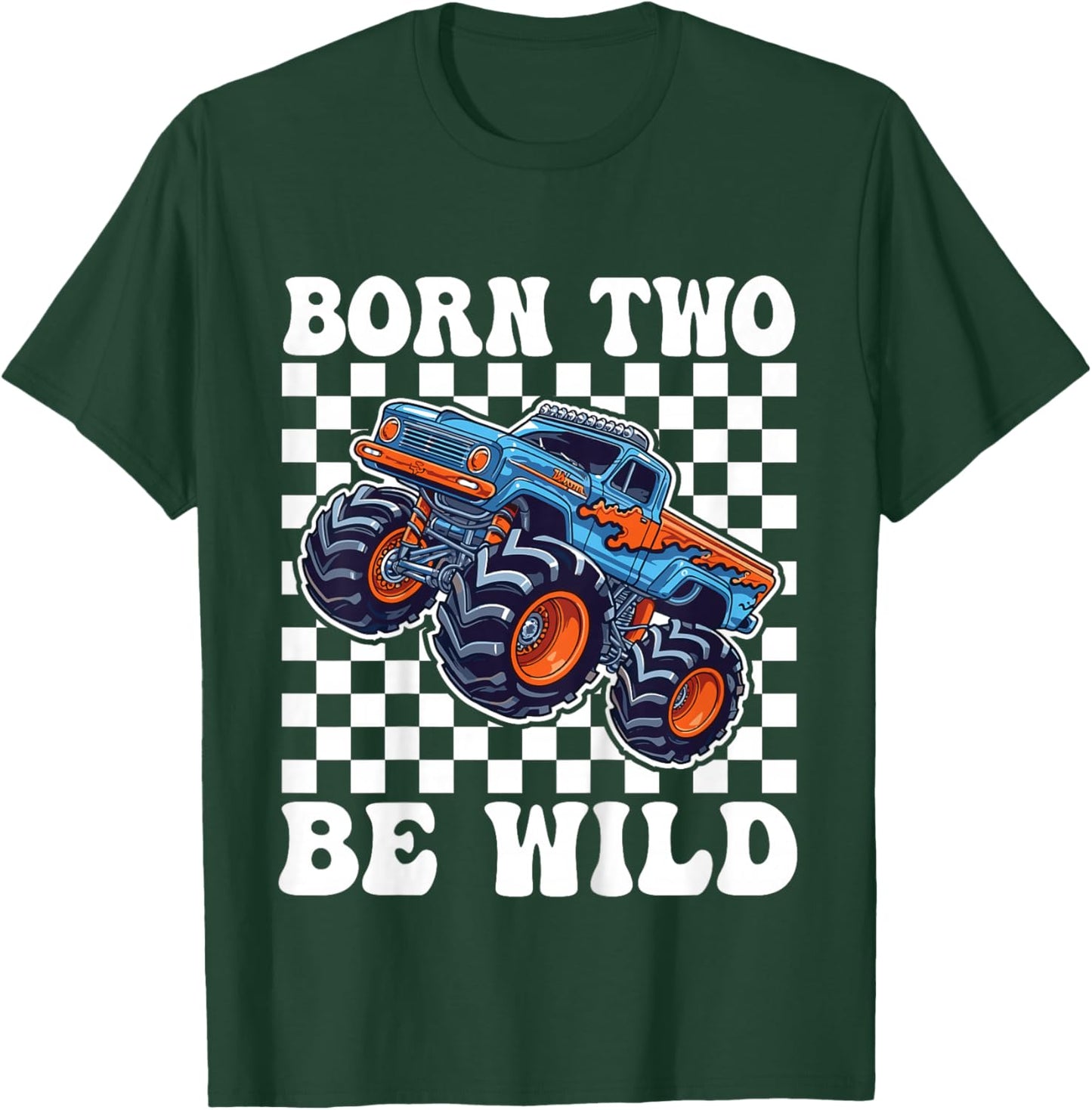 2nd Birthday Monster Truck 2 Year Old Boys 2nd Party T-Shirt - T-Shirt | Forest