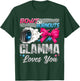 Burnouts or Bows Glamma Loves You Gender Reveal Party T-Shirt - T-Shirt | Forest