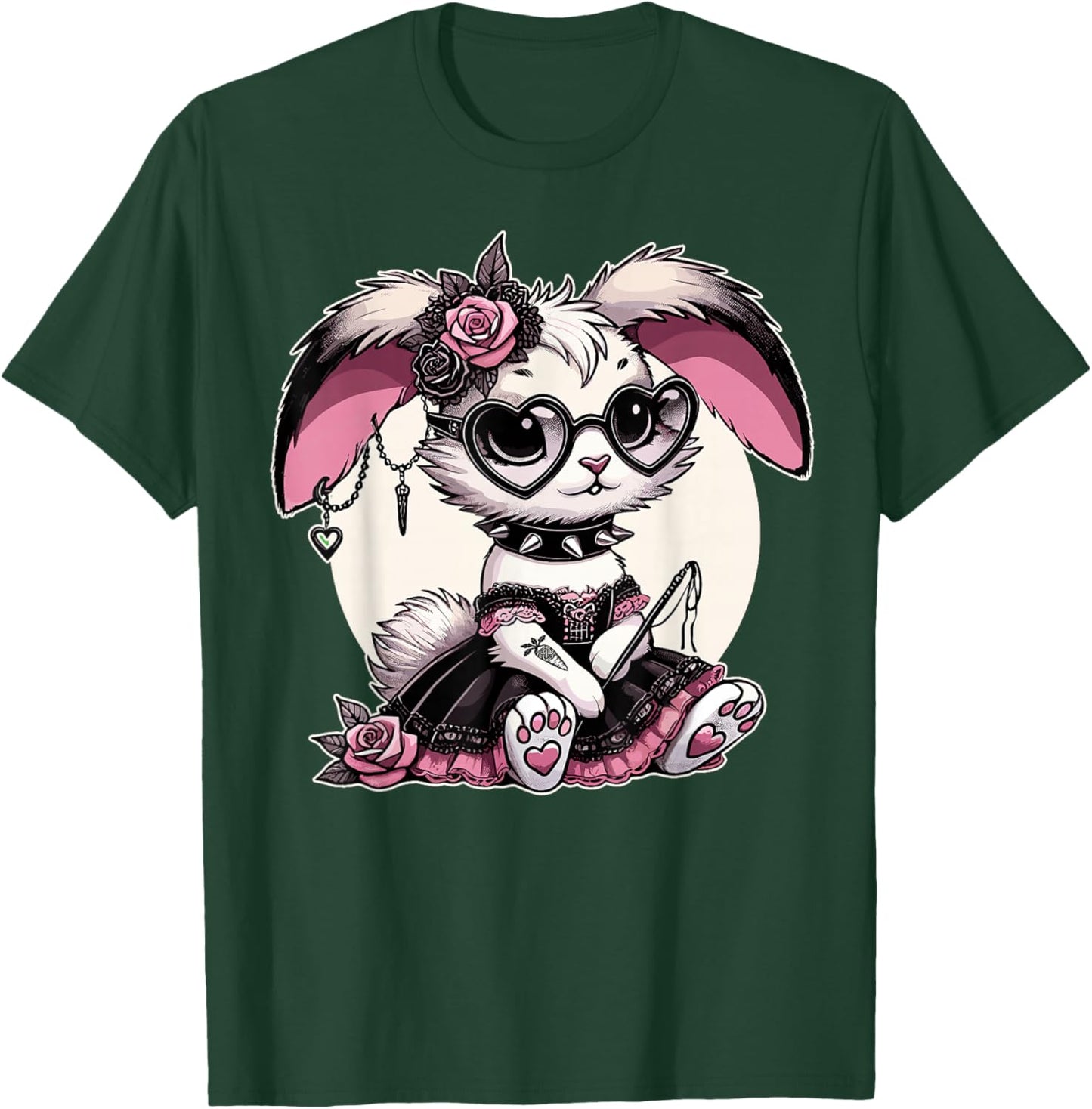 Gothic Pastel Goth Kawaii Bunny Alternative Aesthetic T-Shirt - T-Shirt | Forest