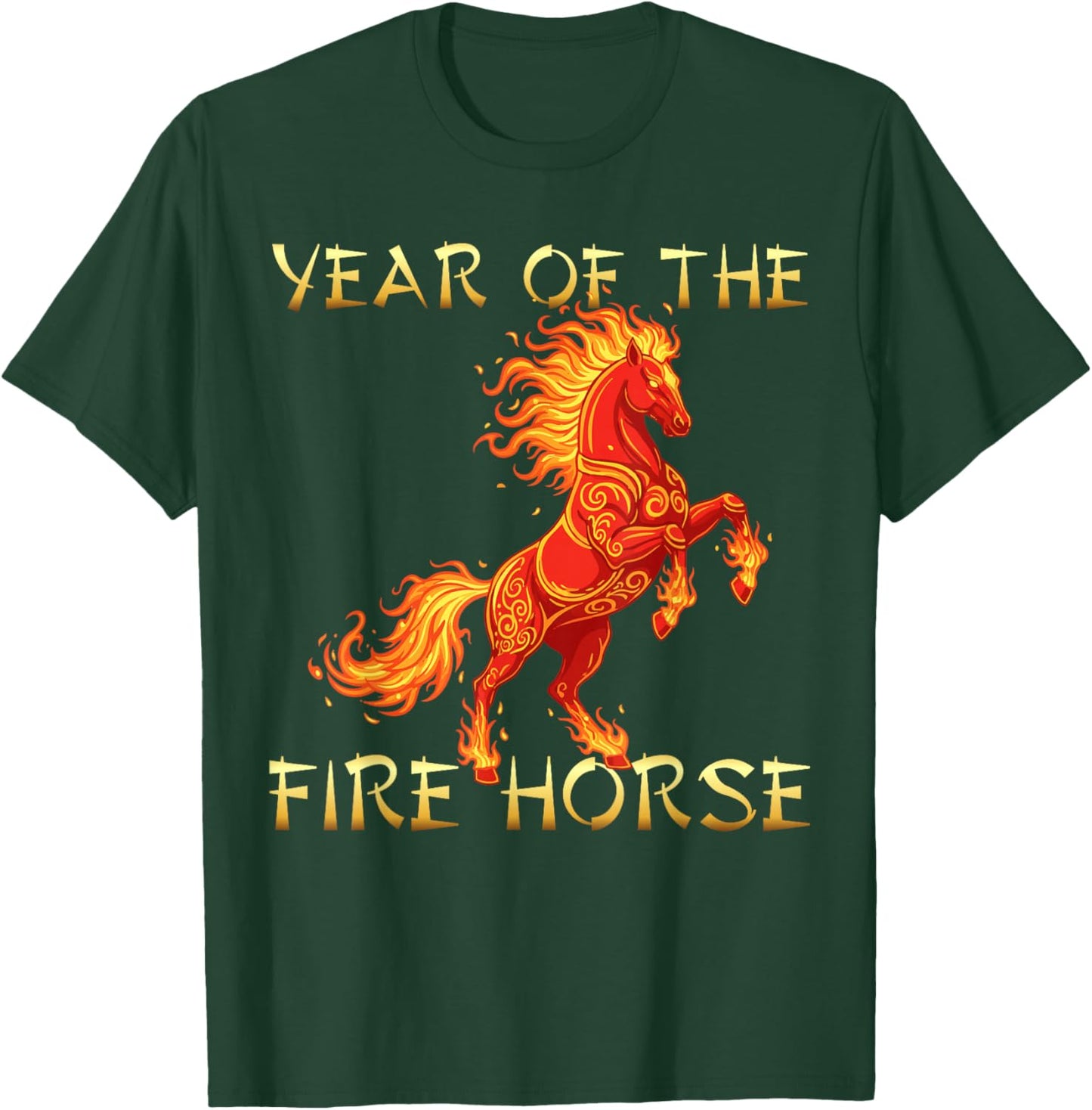 Year The Fire Horse 2026 Chinese Lunar New Year T-Shirt - T-Shirt | Forest