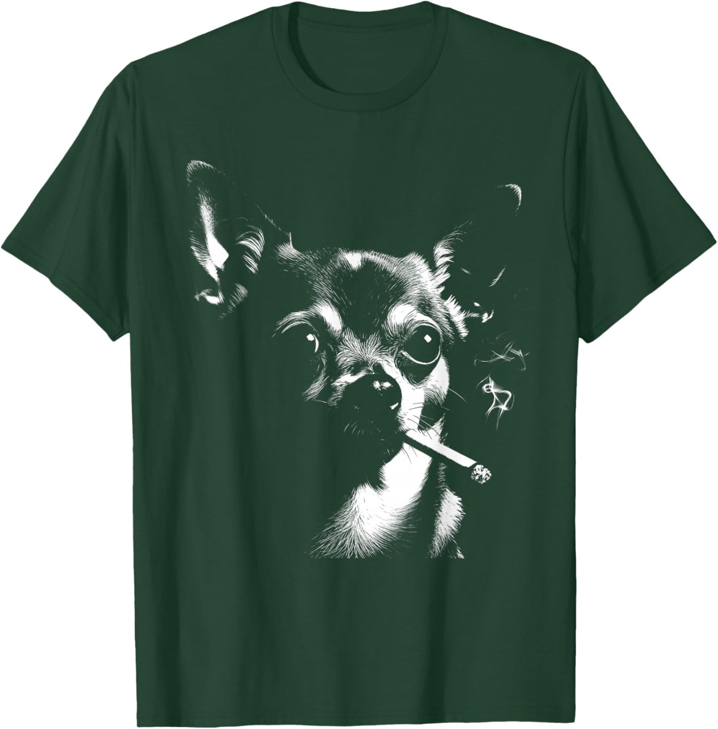 Chihuahua Fumeur T-Shirt - T-Shirt | Forest
