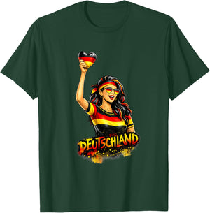 Deutschland Herz Deutsche Flagge Germany T-Shirt - T-Shirt | Forest