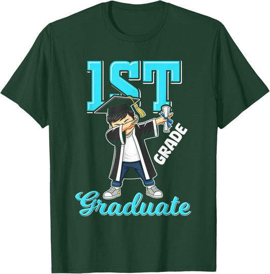1st Grade Graduation 2026 Dabbing boy Class 26 Graduate T-Shirt - T-Shirt | Forest