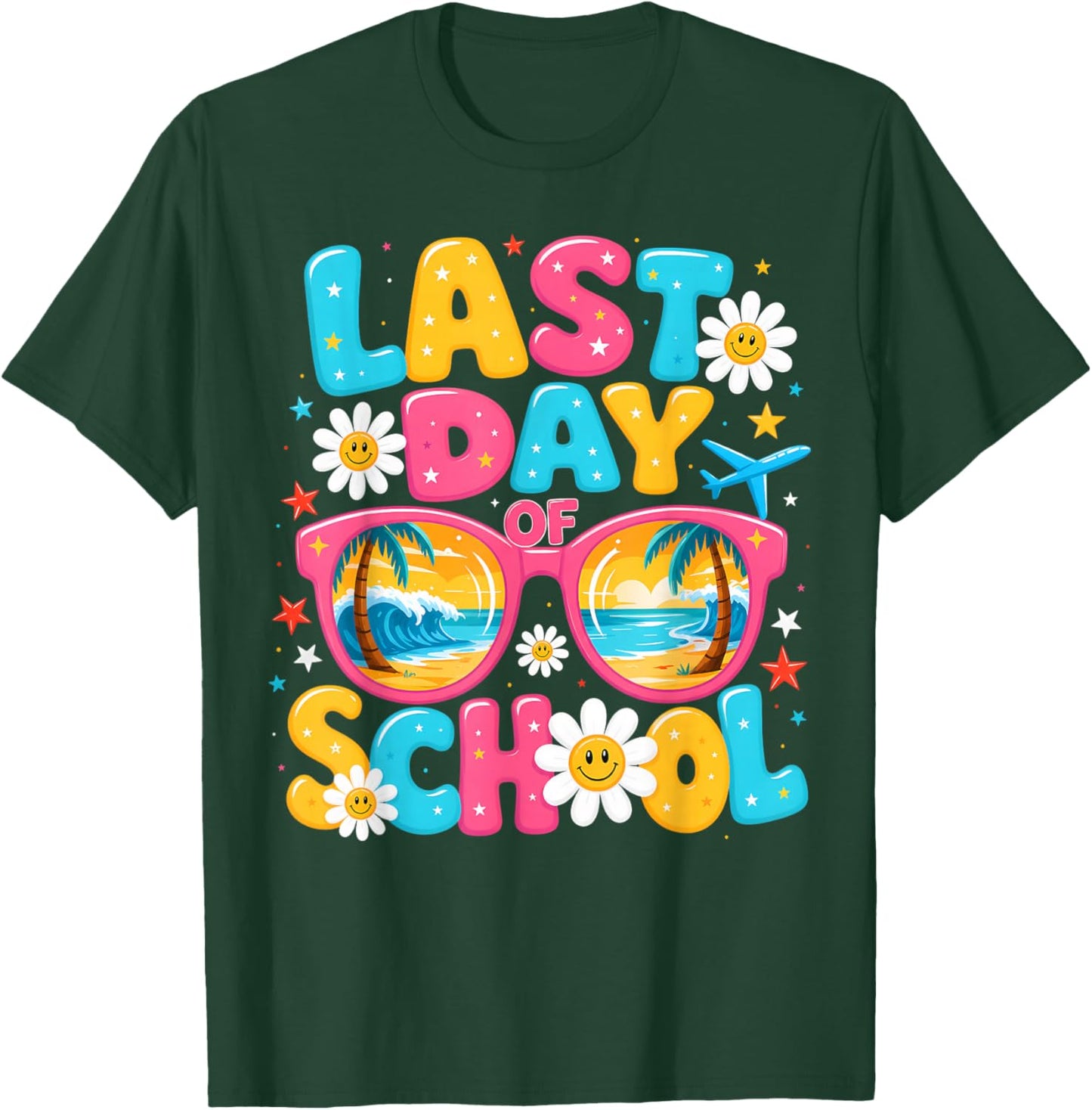 Last Day of School Shirt Summer Teacher School Graduation T-Shirt - T-Shirt | Forest