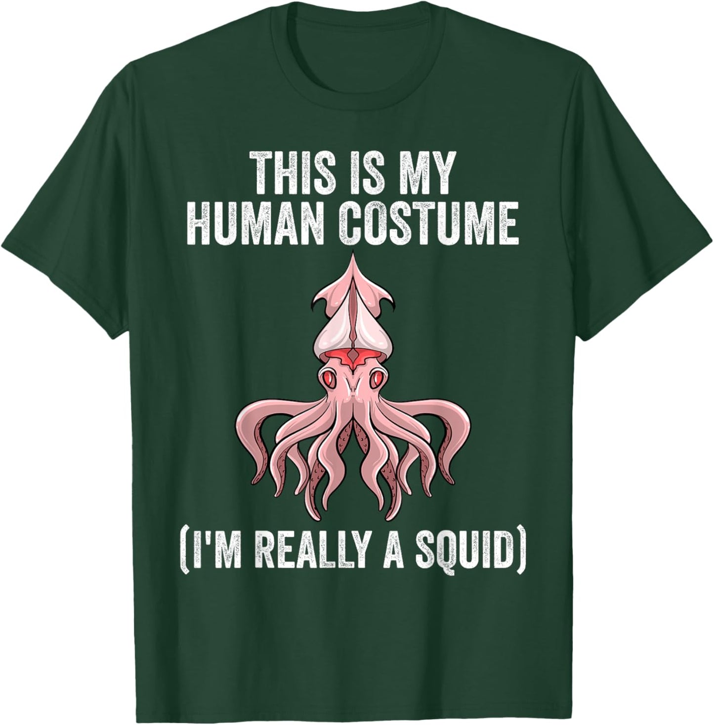 Best Squid Art For Kids Men Women Adult Octopus Lover Squid T-Shirt - T-Shirt | Forest