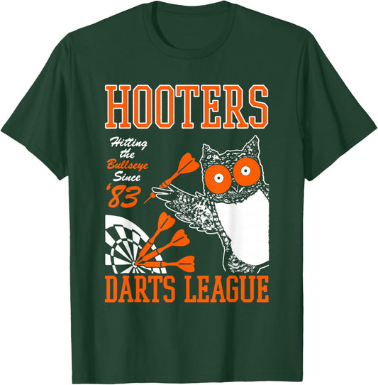 Hooters Darts League Hitting The Target Wings Funny Foodie T-Shirt - T-Shirt | Forest
