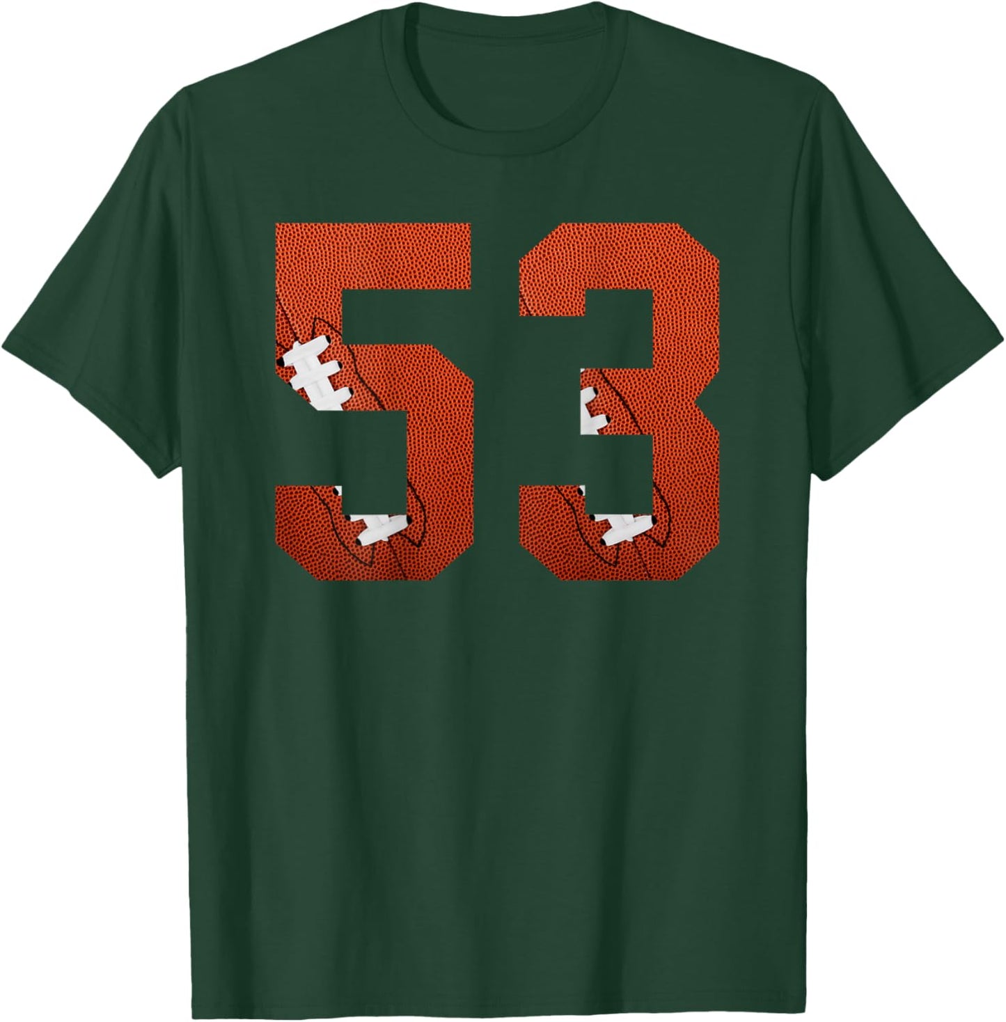 Number 53 BACKSIDE - American Football Jersey Numbered T-Shirt - T-Shirt | Forest