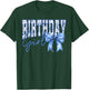 Birthday Girl Coquette Blue Toile Bow Girly Aesthetic Kids T-Shirt - T-Shirt | Forest