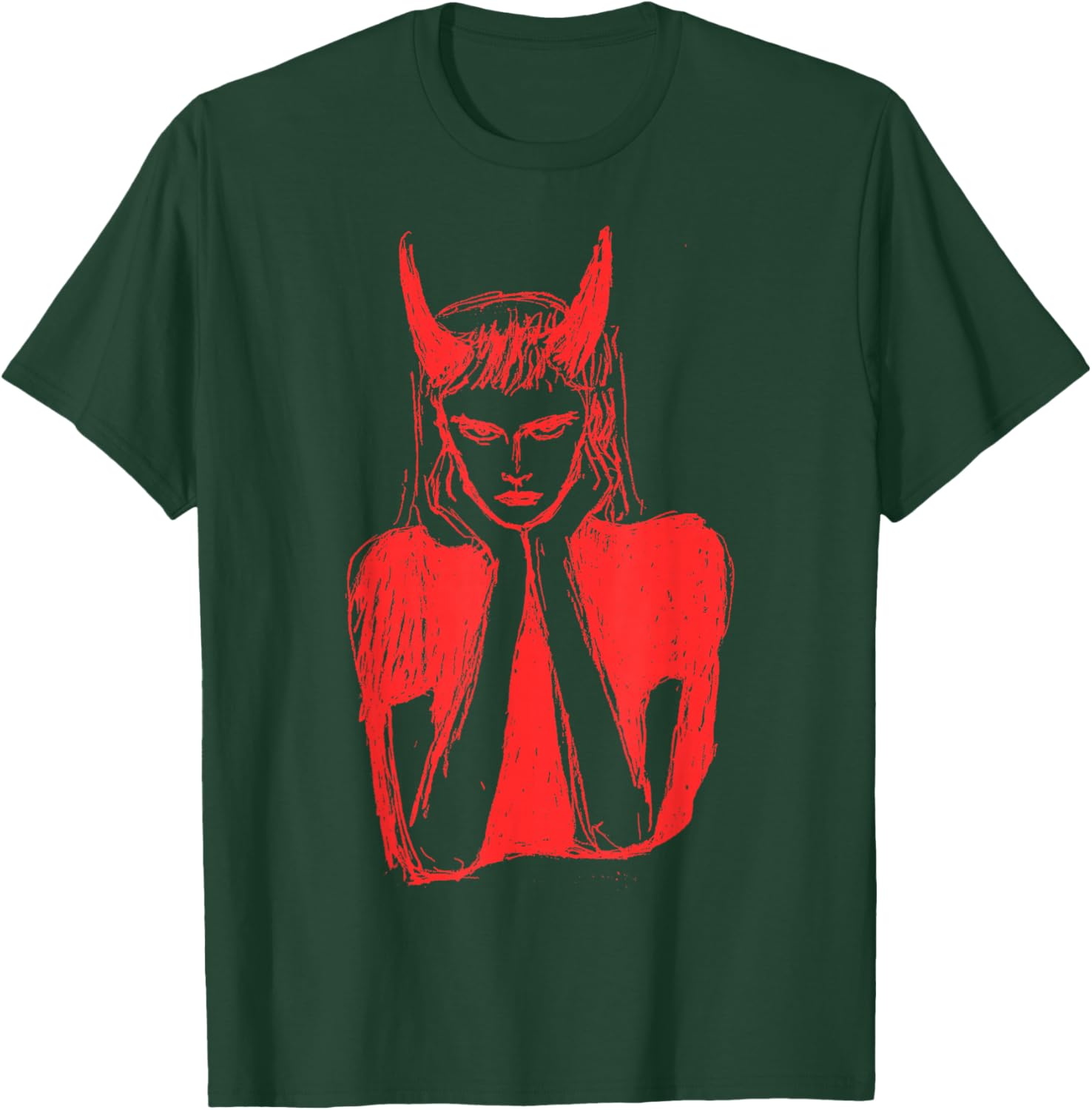 Girl Devil Women's Red T-Shirt - T-Shirt | Forest