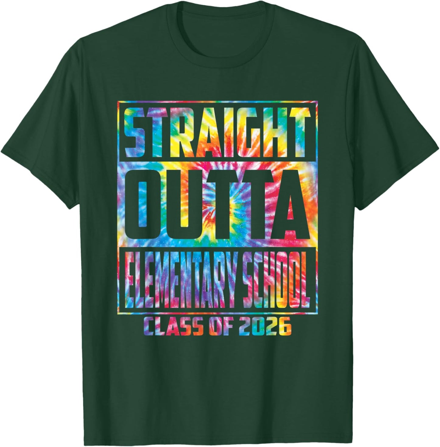 Straight Outta Elementary School Funny Graduation Graduate T-Shirt - T-Shirt | Forest