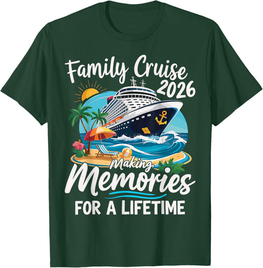Family Cruise 2026 Family Matching Cruise Vacation Party T-Shirt - T-Shirt | Forest