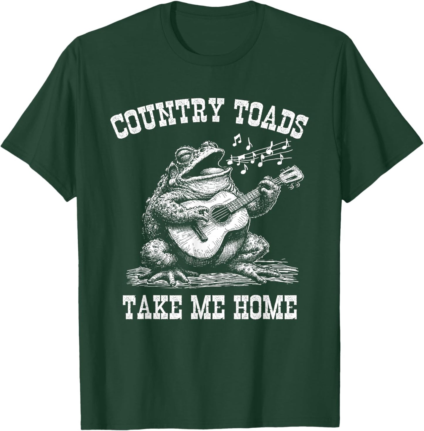 Western Music and Animal Apparel Country Toads Take Me Home Music Festival Singing Toad T-Shirt - T-Shirt | Forest