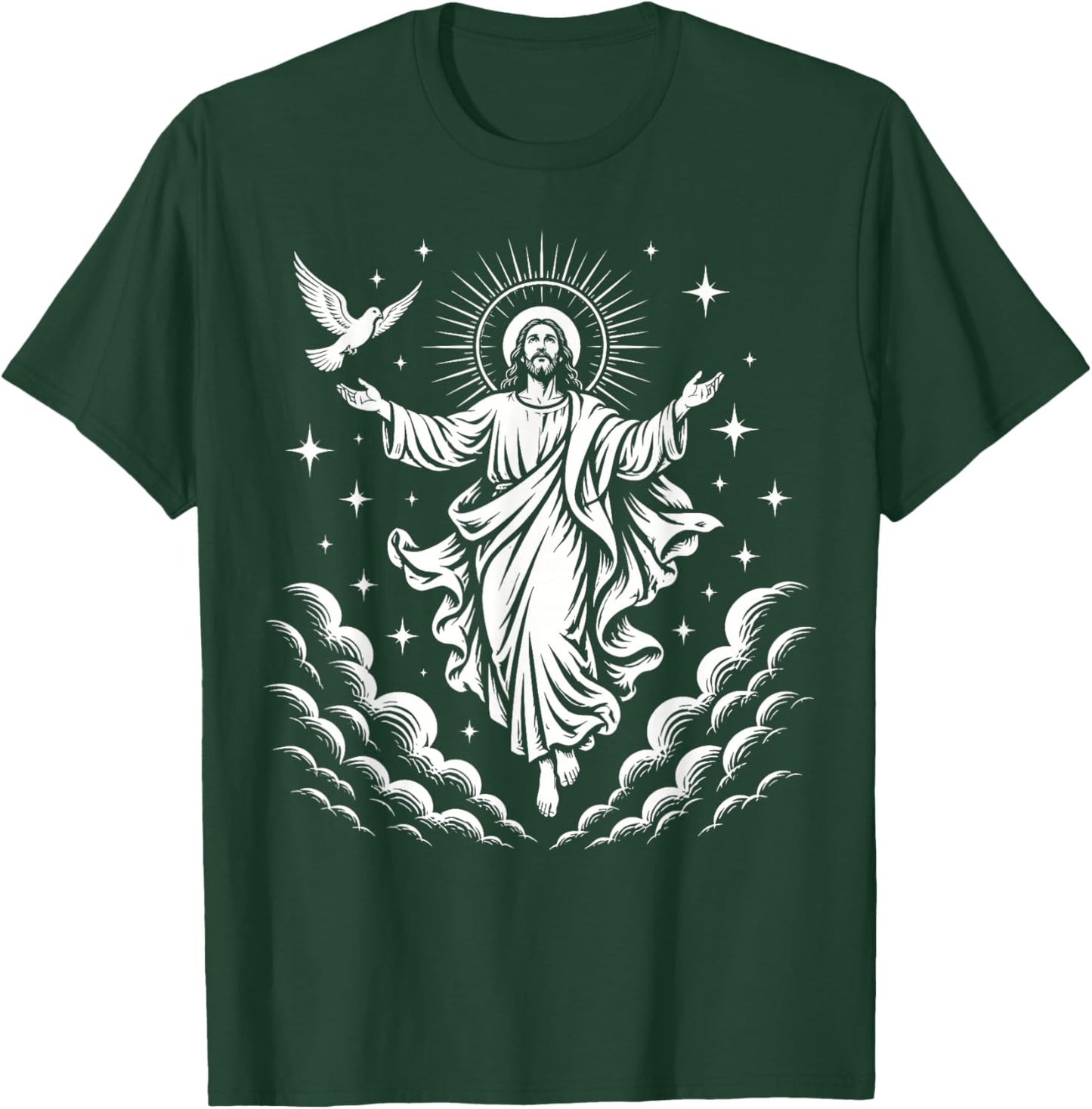 Jesus Ascension to Heaven Catholic T-Shirt - T-Shirt | Forest