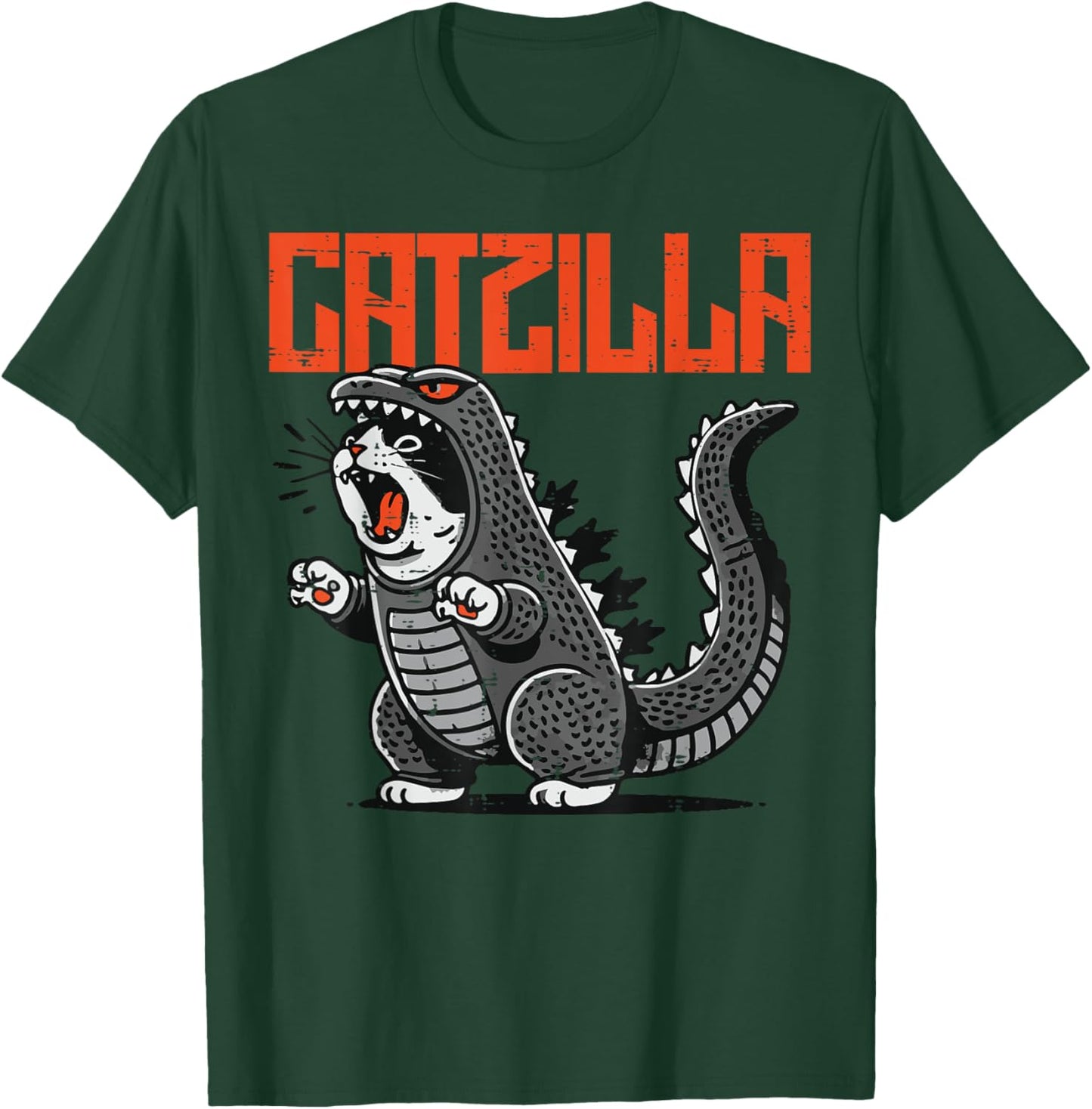 Catzilla Cat Monster Funny Japanese Kitten Boys Girls Kids T-Shirt - T-Shirt | Forest