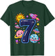 Outer Space 7 Year Old 7th Birthday Girl Party Theme T-Shirt - T-Shirt | Forest