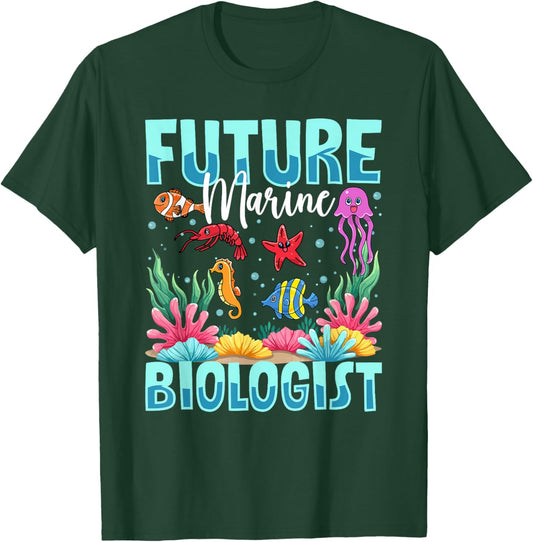 Future Marine Biologist Ocean Life Kids T-Shirt - T-Shirt | Forest