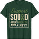 Sunflower Hair Support Squad Mental Health Awareness T-Shirt - T-Shirt | Forest
