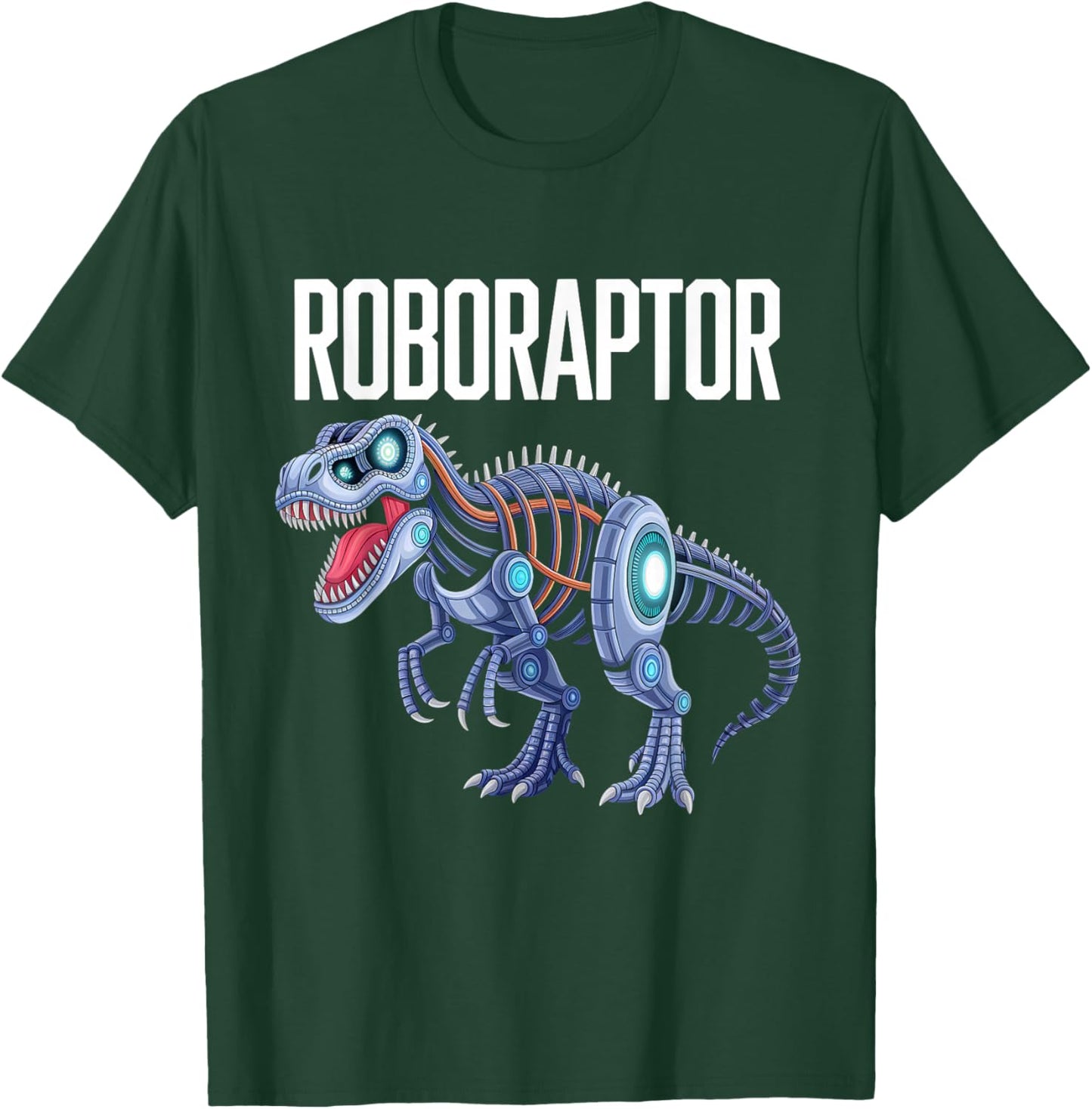 Robot Dinosaur T-Rex Robotic Engineering Dino Funny Robotics T-Shirt - T-Shirt | Forest