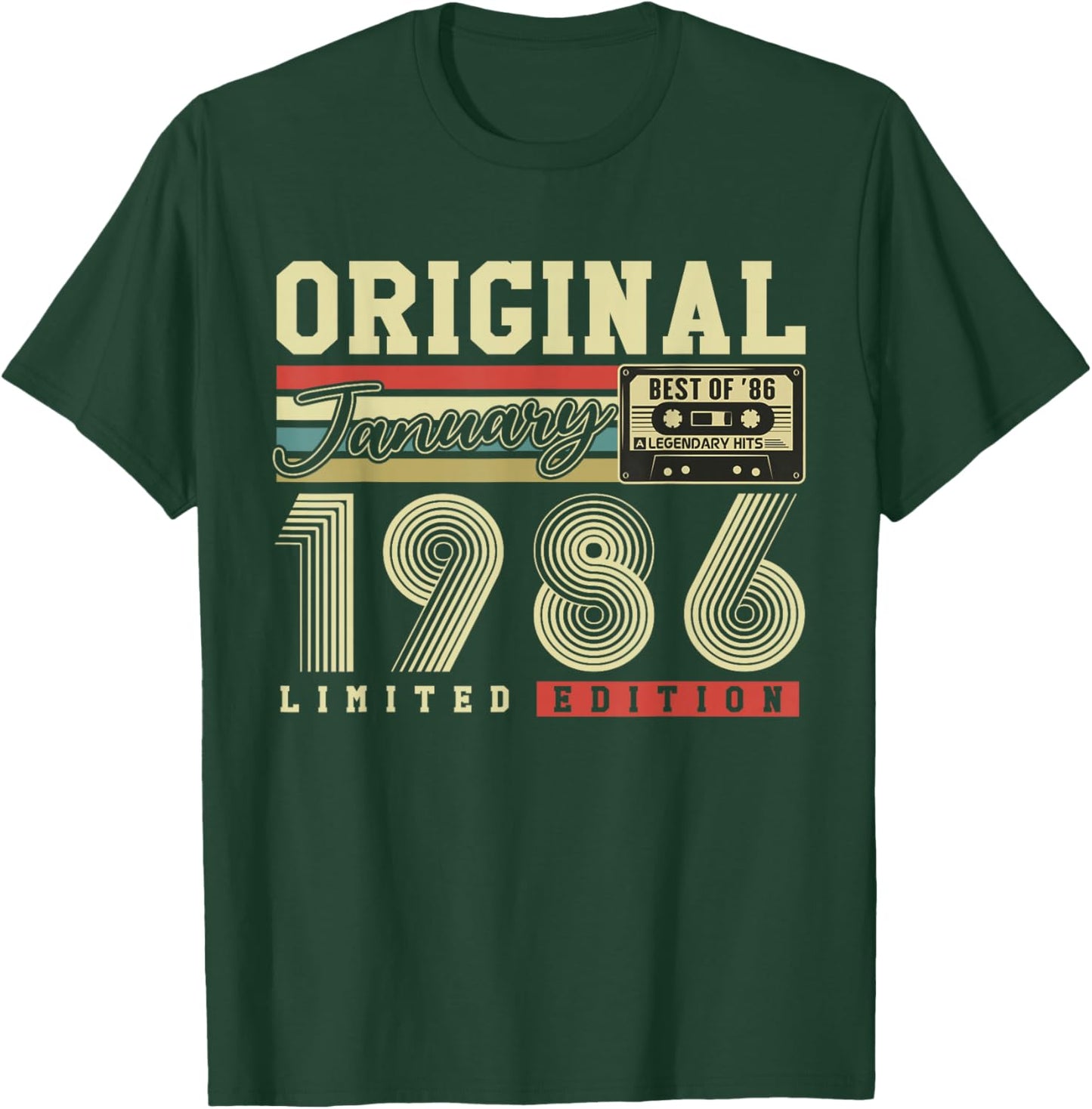 Original January 1986 Gift Vintage Birthday 40 Years T-Shirt - T-Shirt | Forest