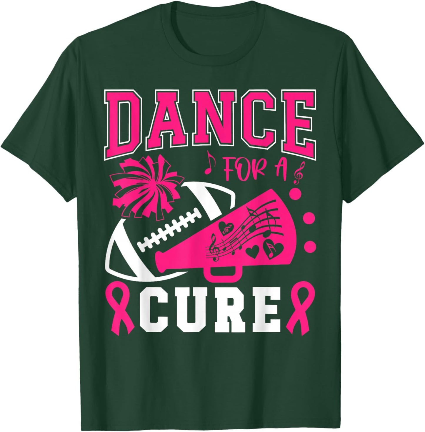 Dance For A Cure Breast Cancer Pink Ribbon Dance Team T-Shirt - T-Shirt | Forest
