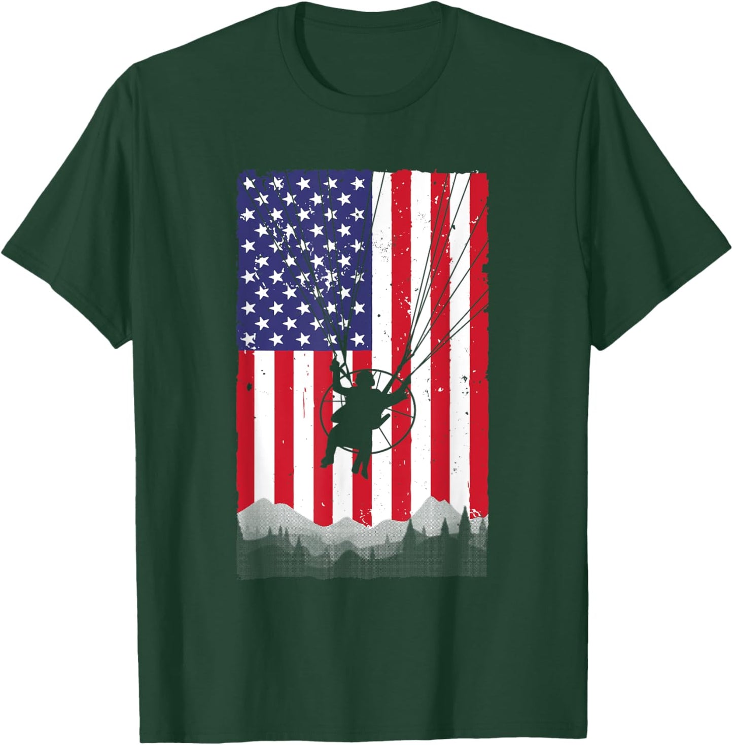 Cool Paramotor Art Women Paragliding Lover Paramotor T-Shirt - T-Shirt | Forest