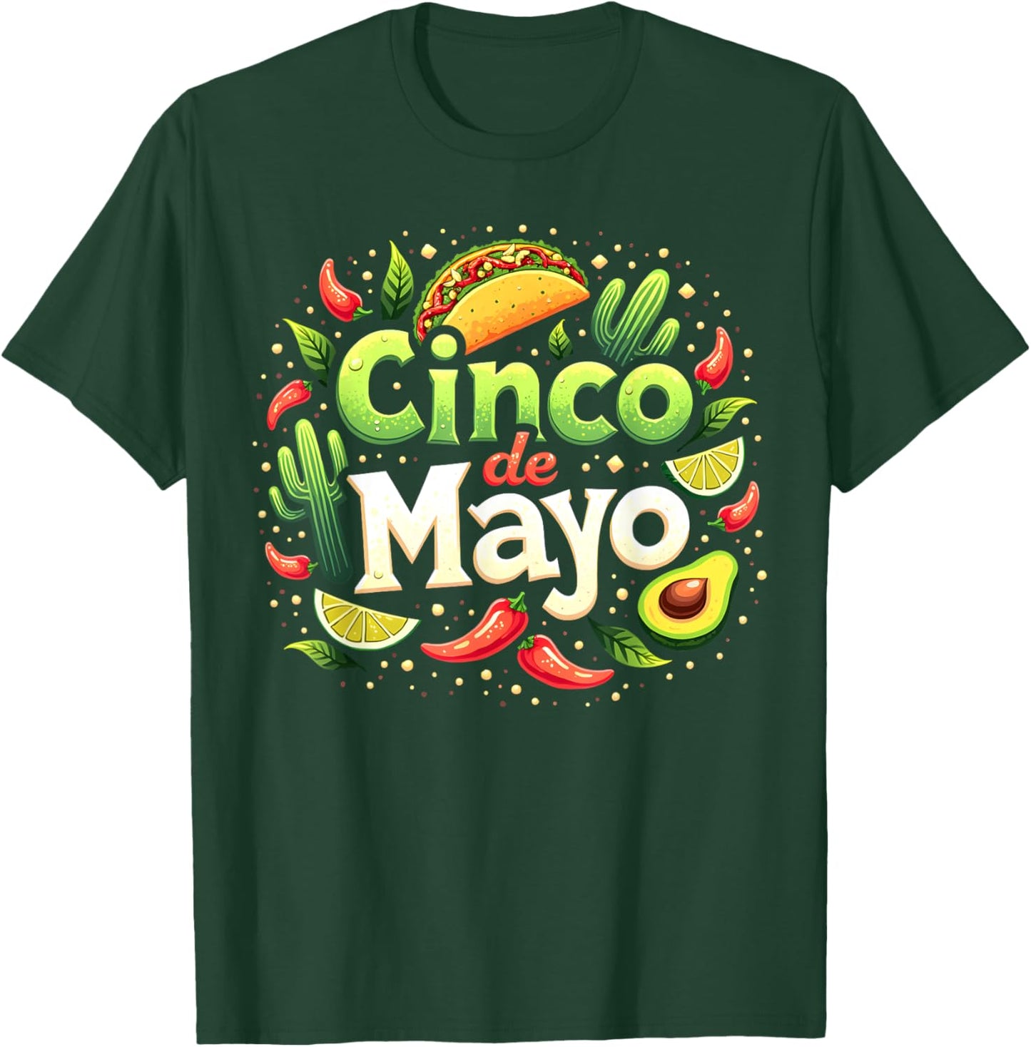 Cinco De Mayo Mexican Fiesta 5 De Mayo Squad Women Men Kids T-Shirt - T-Shirt | Forest