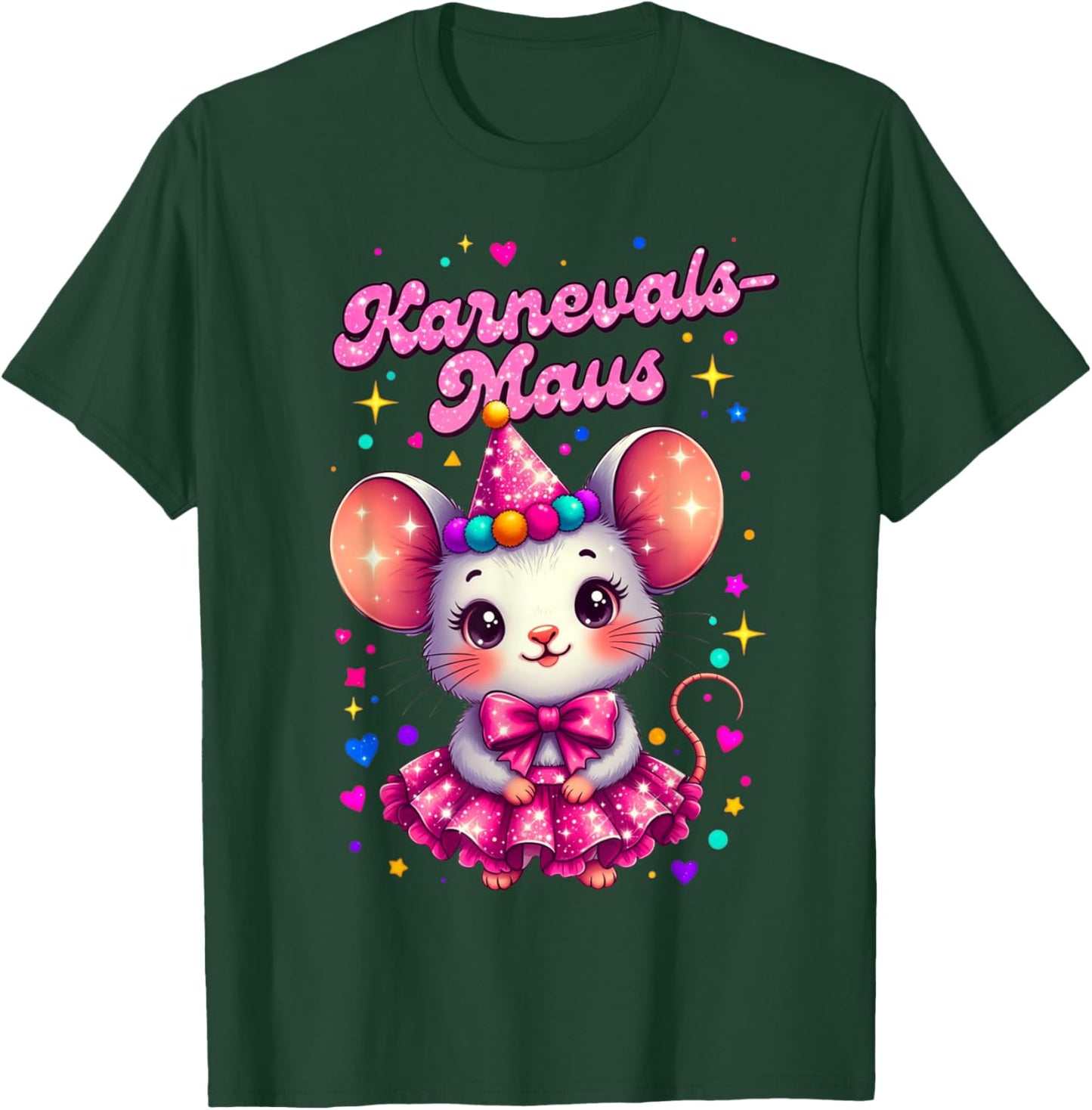 Carnival Mouse Cute Fancy Dress Motif and Children T-Shirt - T-Shirt | Forest