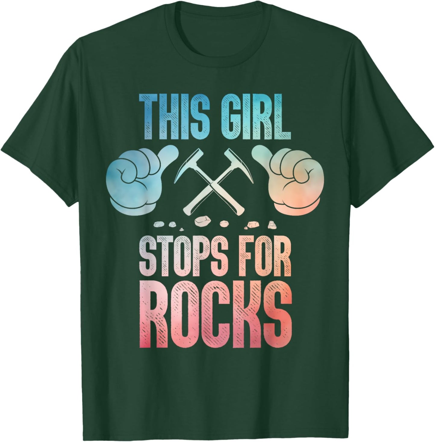 Cool Geology Art Girls Geologist Rock Collector T-Shirt - T-Shirt | Forest