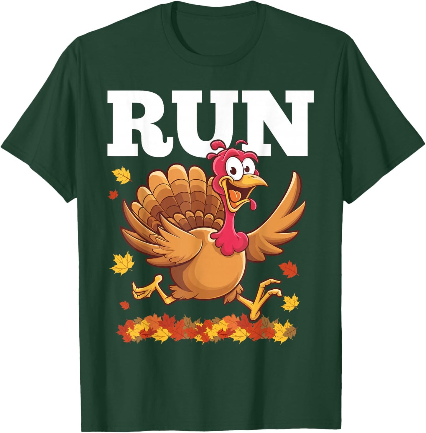 Turkey Run Costume Thanksgiving Running Turkey Trot T-Shirt - T-Shirt | Forest