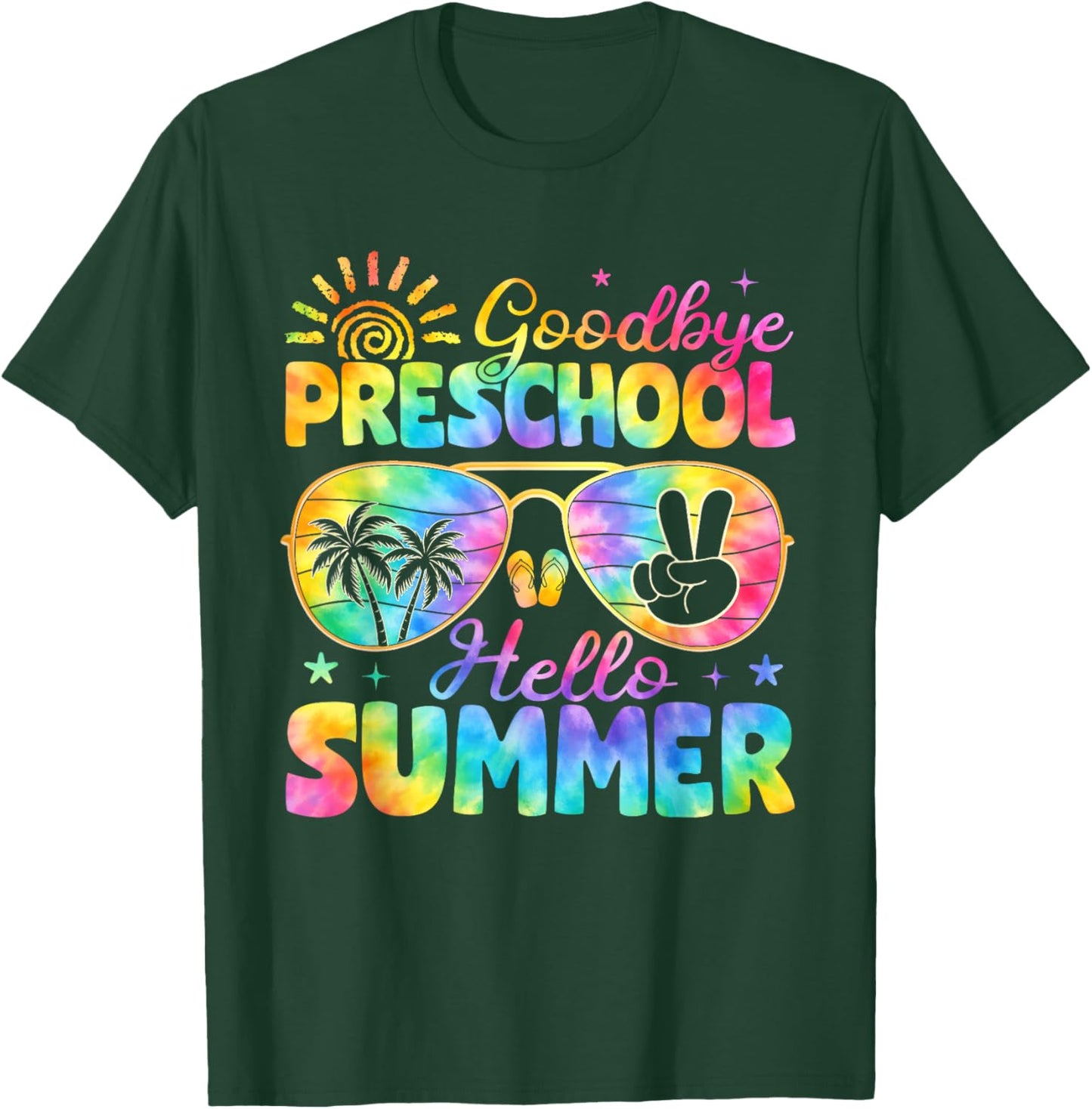 Goodbye Preschool Graduation Last Day of School Hello Summer T-Shirt - T-Shirt | Forest